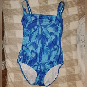 💸 5 for $20 | Vintage Speedo Blue Watercolor One Piece Swimsuit